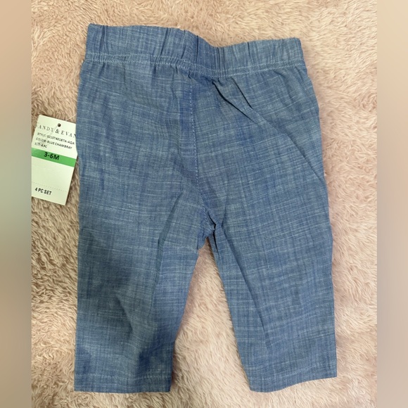 Andy & Evan Blue Chambray Baby Suit Set - Picture 8 of 8